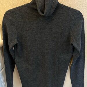 Theory Charcoal Gray Wool Blend Sweater